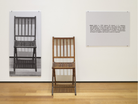 Joseph Kosuth. One and Three Chairs. 1965